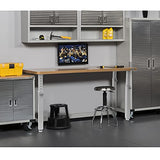 Seville Classics Heavy-Duty Wood Top Workbench Height Adjustable Desk, 72", Granite Grey Seville Classics