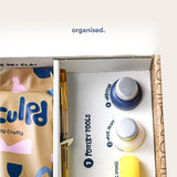 Sculpd Pottery Kit, Air Dry Clay Starter Kit for Beginners with Matte Varnish, Pottery Kit for Two Includes Paint, Tool Set, Paintbrushes, Sponge and Sculpd