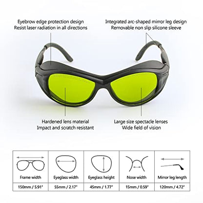 180-420 &740-1100nm Laser Safety Glassess 808nm Laser Engraving Protective Goggles,980nm, 1064nm Industrial Laser Protective Glasses,Professional - WoodArtSupply