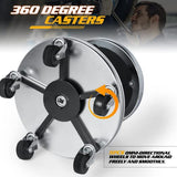 Magshion Rolling Stools with Wheels 300 lbs Capacity Pneumatic Rolling Mechanic Stool, Height-Adjustable Padded Roller Seat with Wheels & Tool Tray Magshion