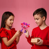 36 Sets Valentine's Day Craft Kits DIY Valentine Monster Wood Ornaments Decorations Art Sets Assorted Paintable Unfinished Wood Monster Cutouts Winlyn