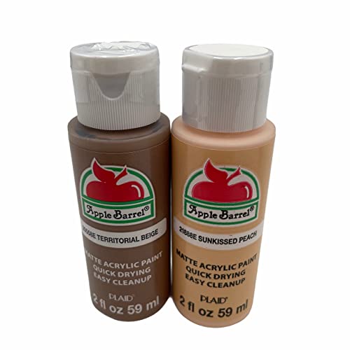 Dark Flesh Tone Acrylic Paint Set Apple Barrel