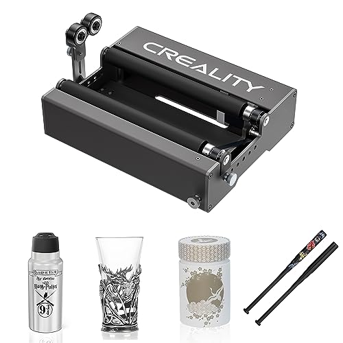 Creality Official Laser Rotary Roller, 360° Laser Engraver Y-axis Rotary Module for Engraving Cylindrical Objects, 7 Adjustment Diameters 5mm to Creality