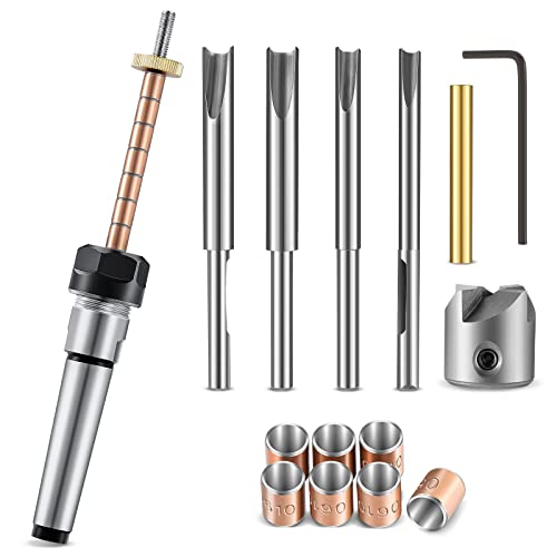 Tondiamo Pen Making Kit Pen Turning Mandrel and Pen Barrel Trimming Set Wood Turning Mandrel #2 Morse Taper Shank with 7mm Drill Bit Mill Cutter Head - WoodArtSupply