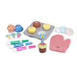 Melissa & Doug Bake and Decorate Wooden Cupcake Play Food Set Melissa & Doug