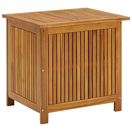 vidaXL Outdoor Storage Box, Deck Box with Lid, Patio Cabinet, Storage Chest for Outdoor Cushions Throw Pillows Garden Tools, Solid Wood Acacia vidaXL
