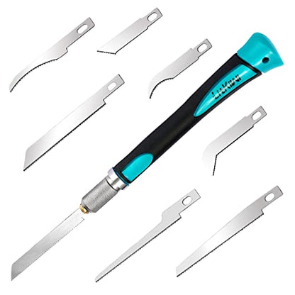 LitKiwi Model Craft Hand Saw Kit(with 14PCS Saw Blades),Modeling Knife Hacksaw Tool,DIY Mini Razor Saw Kit for Handcrafted, DIY models and Other Fine