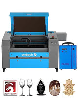 OMTech 80W CO2 Laser Engraver with LightBurn & Water Chiller, 20"x28" Laser Engraving Cutting Machine with 4 Way Pass Through Air Assist Caster OMTech