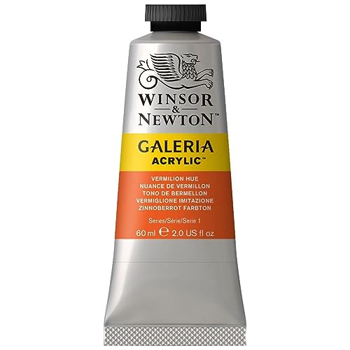 Winsor & Newton Galeria Acrylic Color, 60ml Tube, Vermilion Hue, 2.03 Fl Oz (Pack of 1) - WoodArtSupply