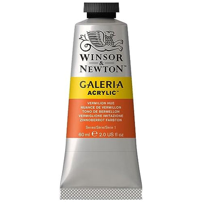 Winsor & Newton Galeria Acrylic Color, 60ml Tube, Vermilion Hue, 2.03 Fl Oz (Pack of 1) - WoodArtSupply