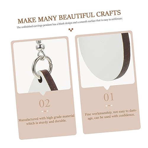 VILLCASE 2 Sets Sublimation Wood Earrings Blanks Unfinished Wooden Earrings Earring Making Kit Rubber Earring Backs Wood Blank Earrings Decorative VILLCASE