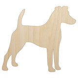 Smooth Fox Terrier Dog Solid Unfinished Wood Shape Piece Cutout for DIY Craft Projects - 1/4 Inch Thick - 4.70 Inch Size Sniggle Sloth
