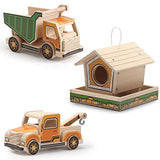 SainSmart Jr. Woodworking Building Kit, 3-in-1 Kids STEM Projects Set, DIY Wood Crafts Assembly Toys with Different Combinations for Boys and Girls SainSmart Jr.