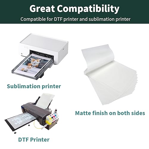 DTF Transfer Powder Film for Sublimation：500g/17.6oz White Digital Transfer Hot Melt Adhesive - 20pcs DTF Transfer Paper for All DTF and DTG Printers - WoodArtSupply