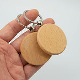 2 Inch Round Wood Engraving Blanks Wood Blanks Blank Wooden Key Tag 20 Pack WoodArtSupply
