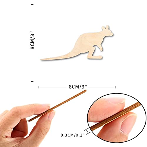 Wallaby Wood Craft,Unfinished Wooden Cutout Art,DIY Wood Sign, Inspirational Farmhouse Wall Plaque,Rustic Home Decor for Laundry Room Bathroom Arupkeer