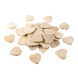 Round Heart Shaped Unfinished 1.3" Wood Cutout Circles Chips for Board Game Pieces, Arts & Crafts Projects, Ornaments (50 Pieces) Super Z Outlet