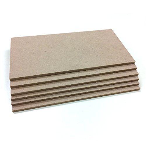 6-Pack 5 x 10 x 0.25 inch Rectangle Shape Crafting Wood - Unfinished MDF Wooden Crafting Materials DIY Project Hobbies Thin Boards (SJT00072) SJT ENTERPRISES, INC.