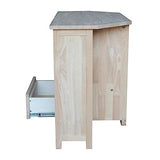 IC International Concepts Unfinished Corner Entertainment/TV Stand IC International Concepts