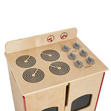 ECR4Kids Play Kitchen Stove, Wooden Playset, Natural ECR4Kids