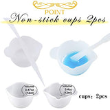 Epoxy Resin Casting Tools Set Silicone Measuring Cups, Round Mats, Stirring Stick and Spoon, 6-kit for Mixing UV Resins, Pigment, Paints FUNSHOWCASE