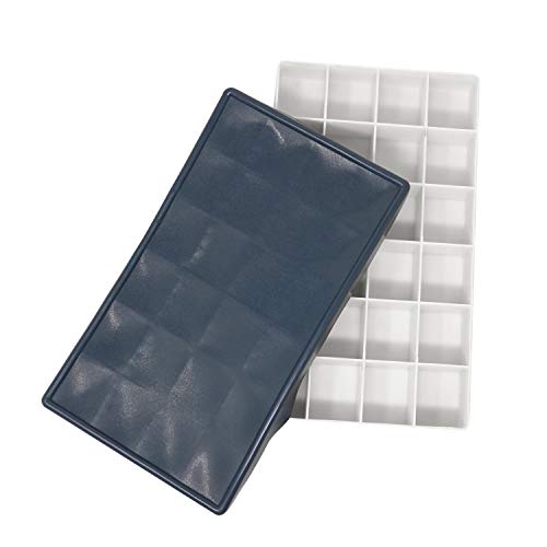Honbay 24 Deep Compartments Plastic Paint Palette Paint Tray with Soft Lid for Watercolors, Gouache, Acrylic and Oil Paint HONBAY