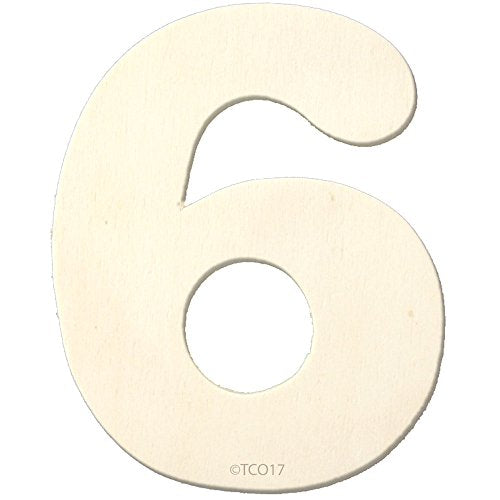 4" Wooden Number 4mm Thick About 3-1/4" Wide Number (5) Unfinished Plywood Number The Crafts Outlet