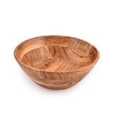 Samhita Acacia Wood Fruit Bowl for Fruits or Salads,Serving Dish Looks Absolute Beautiful With Your Kitchen (10" x 10" X 4") Samhita