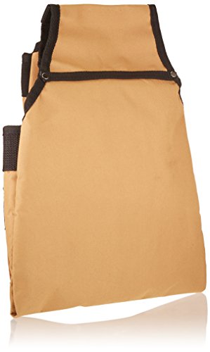 Style n Craft 9-Pocket Carpenter’s Nail and Tool Pouch, Heavy-Duty 600D Polyester Tool Pouch with Metal Hammer Holder and Metal Tape Clip, Khaki and Style N Craft
