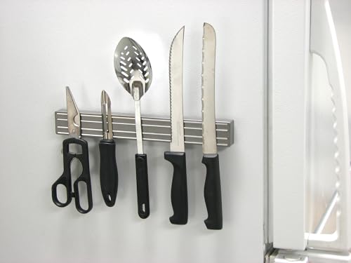 Master Magnetics Magnetic Tool Holder with Magnetic Mount - 12" Wide, 30 lb per inch Pull, Gray, 07576 Master Magnetics