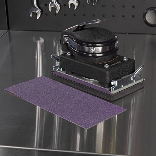EMAX Air Jitterbug Random Orbital Sander - 3-1/2" x 6-3/4" Pneumatic Orbital Sanding Tool with Thick Rubber Pad & 7,000 Max RPM - EATJS80S1P EMAX