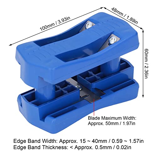 Edge Banding Trimmer Machine Kit, Edge Band Cutter Manual Trimming Woodworking Tool for Bend Melamine Board, Veneer, Plastic, PVC Hilitand