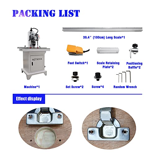 LGXEnzhuo 110V Pneumatic Hinge Boring Insertion Machine Single Head Hinge Drill Hinge Drilling Machine for Drilling Wardrobe Door Kitchen Cabinet LGXEnzhuo