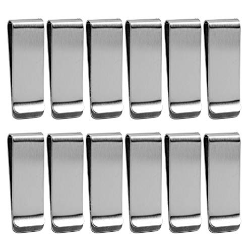 Yarlung 12 Pack Stainless Steel Money Clip, Slim Cash Wallet, Credit Card Holder, Front Pocket Minimalist Wallet - WoodArtSupply