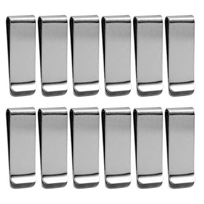 Yarlung 12 Pack Stainless Steel Money Clip, Slim Cash Wallet, Credit Card Holder, Front Pocket Minimalist Wallet - WoodArtSupply