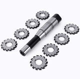 DP16 PA14-1/2 Involute Gear Cutter - Bore22 O.D.55 No.1-8 Gear Cutters with 22mm R8 Shank Milling Arbor Gear Mill Cutter Holder - Lathe CNC Cutting IWONGO