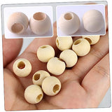 VILLCASE 1 Set Beaded Wood Ring Set Macrame Kits Macrame Making Tool Unfinished Smooth Wooden Ring Natural Wood Rings Small Wood Rings for Macrame VILLCASE