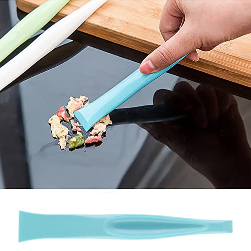 6 Pieces Non-Scratch Plastic Scraper Tool, Carbon Fiber Plastic Cleaning Scraper Tool Stiff Multipurpose Label Scraper for Remove Stickers, Oil Litoexpe