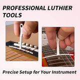 9 Pcs Guitar Radius Gauge Set String Gauges and Fretboard Luthier Tools for Guitar Repair Bass Music Tool Kit with Understring Radius Gauge BRBASAP