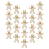 ABOOFAN 20 Sets Gingerbread Christmas Wooden Ornaments Unfinished Gingerbread Wooden Decorations Blank Gingerbread Man Shape Cutouts Embellishment ABOOFAN