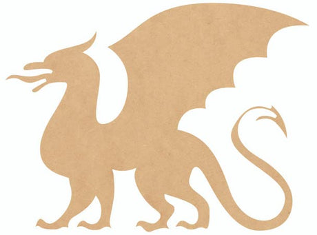 Wooden Dragon Paintable 8" Cutout, MDF Wall Shape MDF 1/8" NEXTCraft