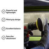 Cubitron Random Orbital Sander - Compact Auto Body Sander - Pistol Grip - 3” x 1/8” Diam. Orbit - Pneumatic - Hook and Loop Pad Cubitron