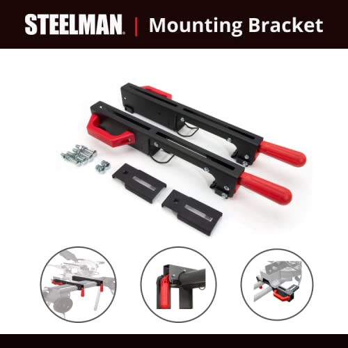Steelman Power Tool and Accessory Mounting Bracket Set - attach additional Miter, Band, and Scroll Saws, Bench Grinders, Routers and other power