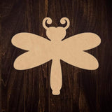 Wooden Heart Dragonfly 8'' Cutout, Unfinished Wood Animal Craft Shape, Kids Insect MDF NEXTCraft