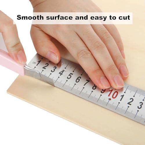 25 Pack 8 x 12 Inch Basswood Sheets, 1/16 Thin Craft Plywood Sheets, Thin & Unfinished Wood Boards for Crafts, Hobby, Model Making, Wood Burning MIVIDE