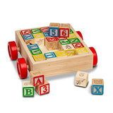 Melissa & Doug Classic ABC Wooden Block Cart Educational Toy With 30 1-Inch Solid ABC Wood Blocks For Toddlers Ages 2+ Melissa & Doug