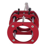 AMONIDA Router Lift, Red Aluminum Alloy Router Lift Base with Stainless Steel Support Rod, 4 Jaw Clamping, for Small Trimming Machines, Small Gong AMONIDA
