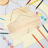 3Pack Blank Wood Sign for Craft Unfinished Hanging Wooden Board with Hole DIY Door Wall Decor Holiday Decoration Lamantery