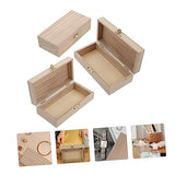 VOSAREA 9 Pcs clamshell wooden box mini containers obx jewelry moisennette jewelry Rustic Jewelry Chest jewelry organizer tray unfinished wood VOSAREA