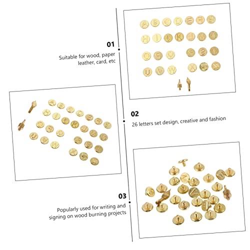 NOLITOY 2 Sets Copper Letter Wood Burning Tip Kit for DIY Personalisation NOLITOY